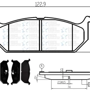 PASTILLAS FRENO CH SPRINT TODOS C/ACCESORIOS (JGO) (7197-D296) (ESCALA: 5:3%)