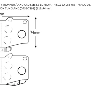 PASTILLAS FRENO TY 4RUNNER /LAND CRUISER 4.5 /HILUX 2.4 2.8 4x4 /PRADO 04