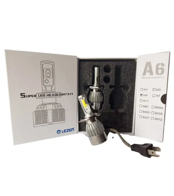 BOMBILLO H4 12V 25W 6.000K LED C6 3000L (JGO)